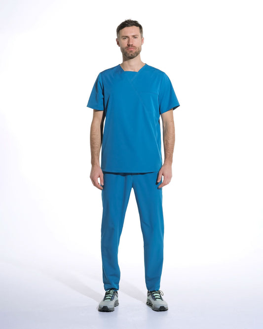 Men's RIZZ medical shirt, navy blue.