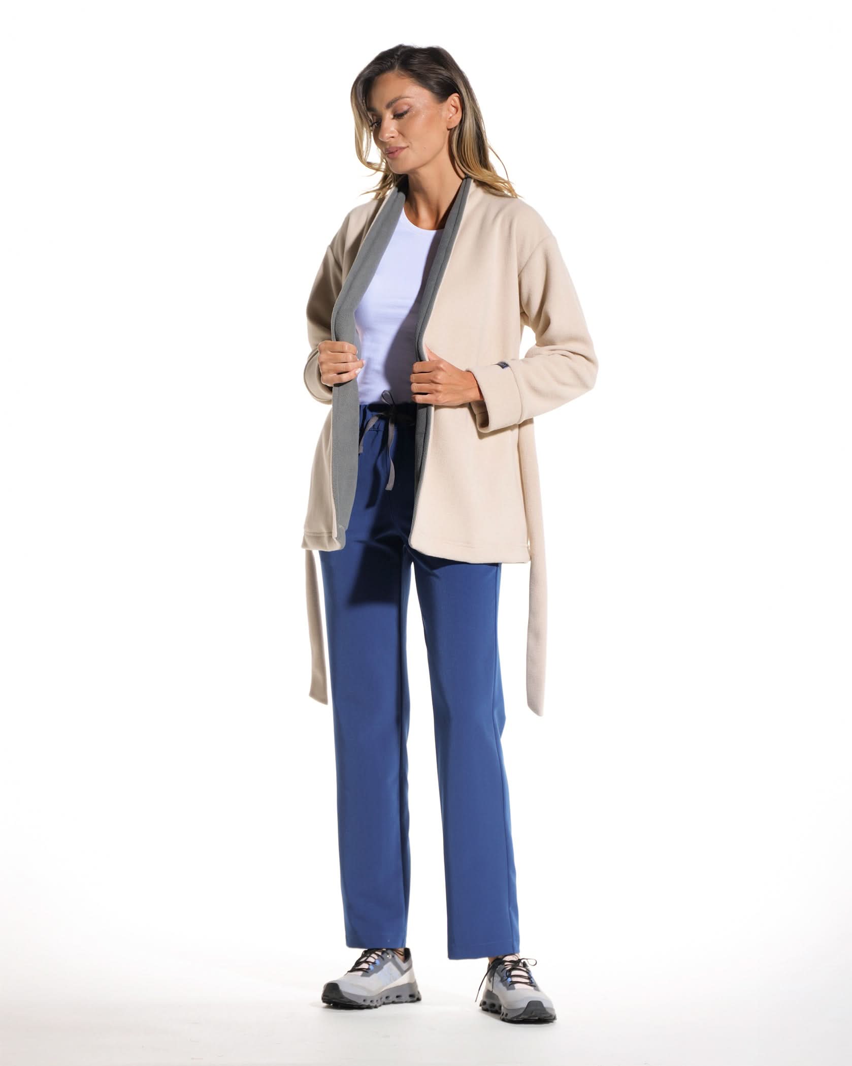 Women's COZY latte medical coat - Image 3