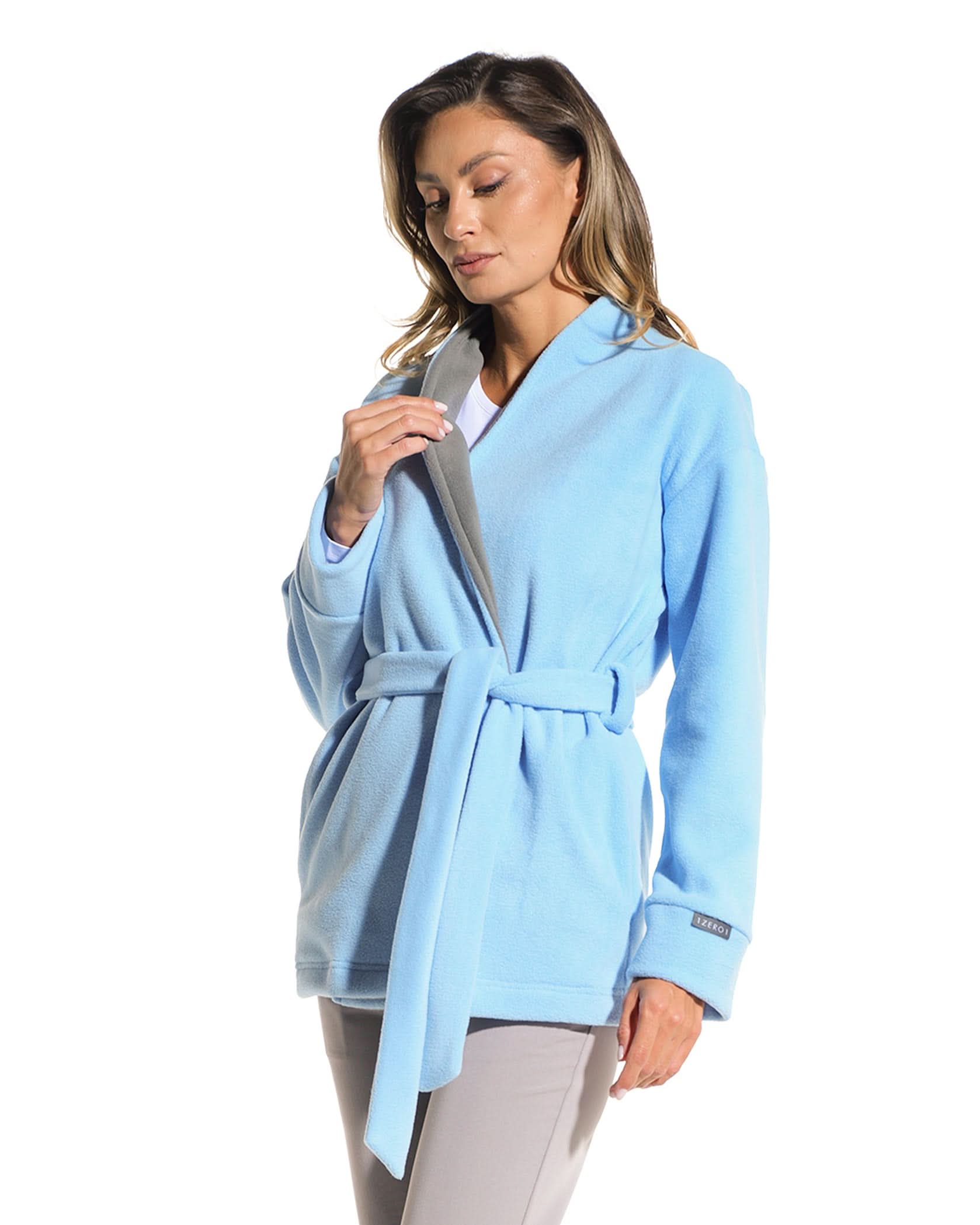 LOTUS Blue Medical Coat - Close up details