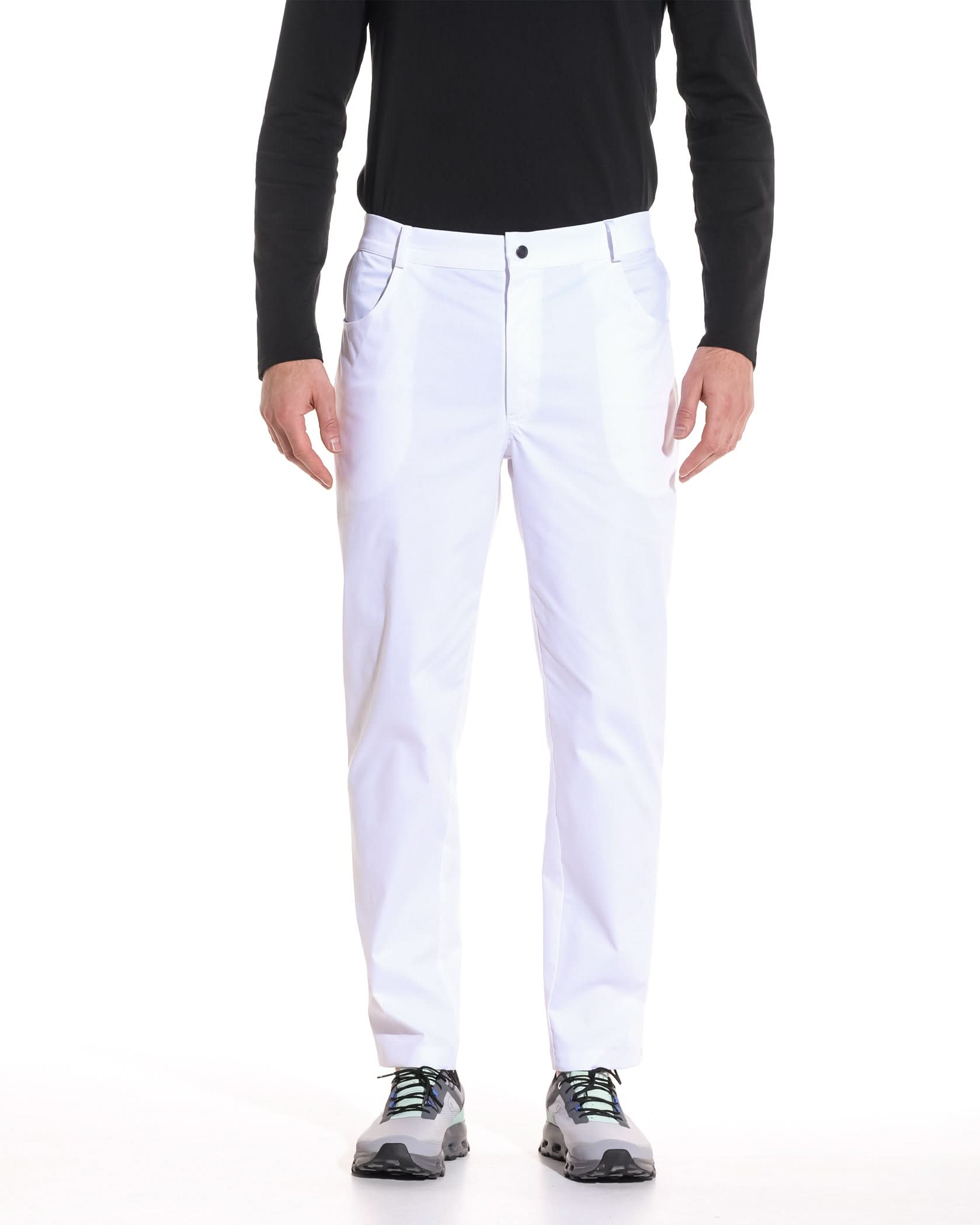 Pantaloni medicali JEANS alb barbati - 1zero1.ro