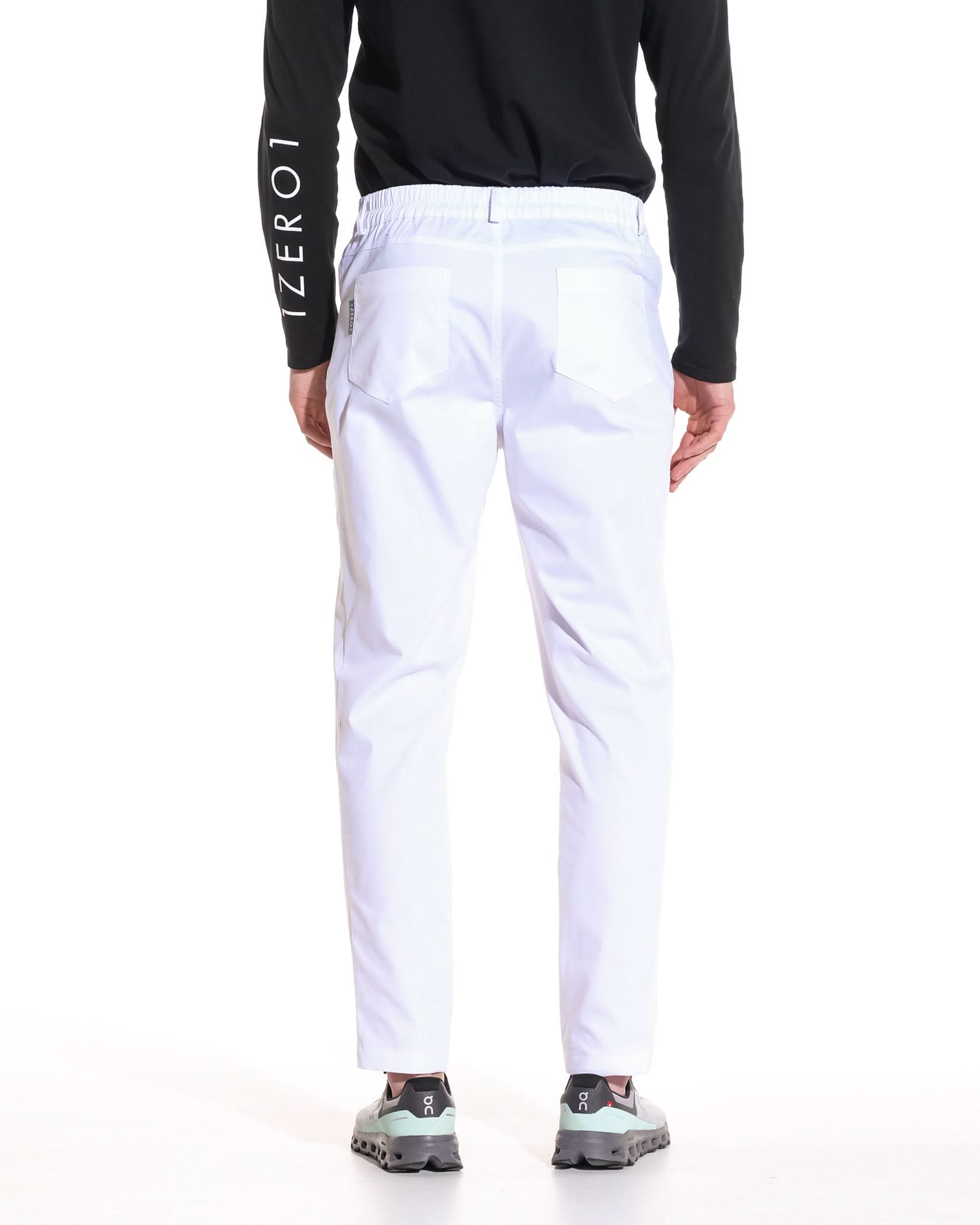 Pantaloni medicali JEANS alb barbati - 1zero1.ro