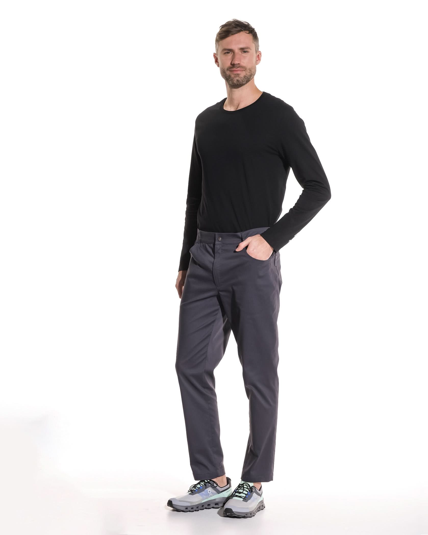 Pantaloni medicali JEANS gri barbati - 1zero1.ro