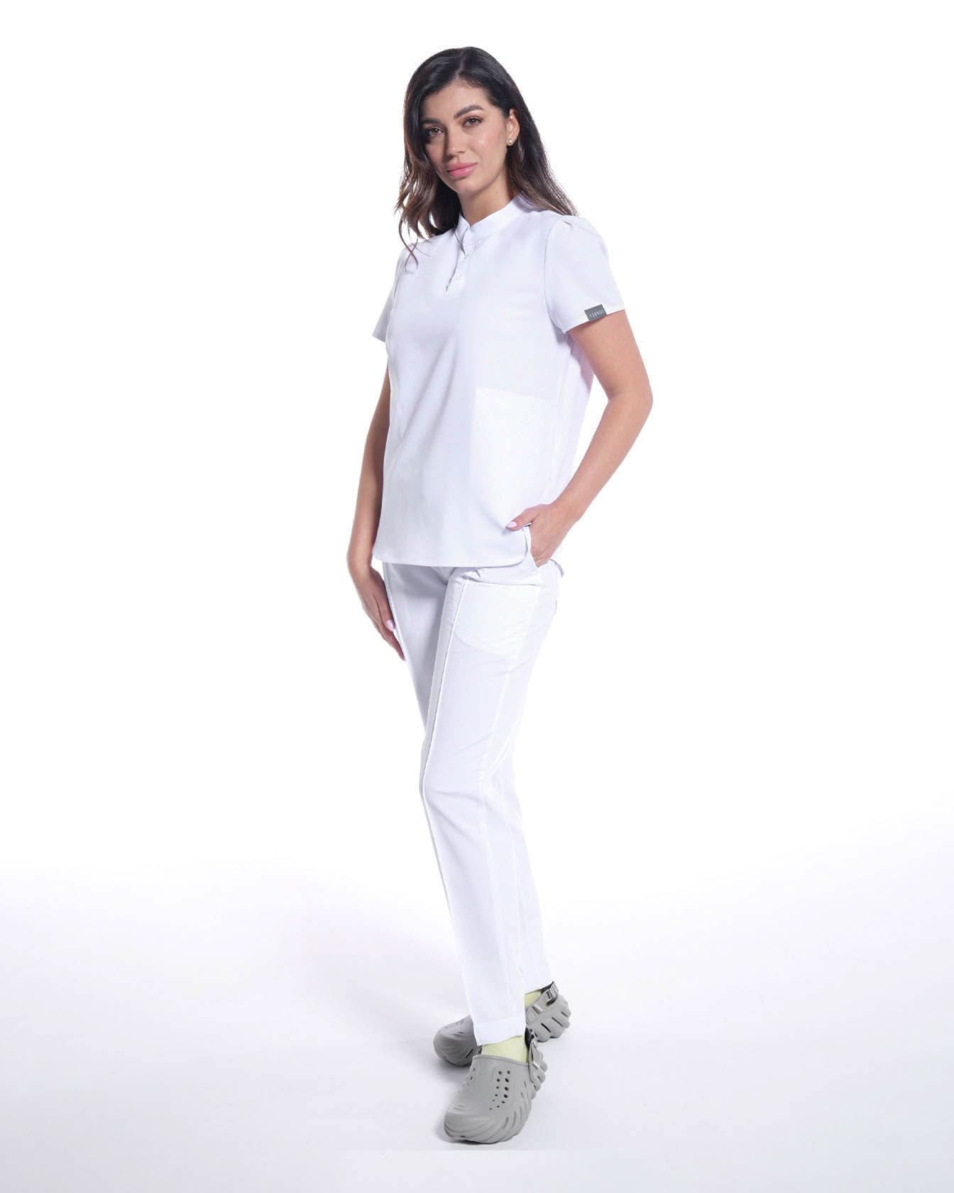 Bluza medicala FRIDA alba - 1zero1.ro
