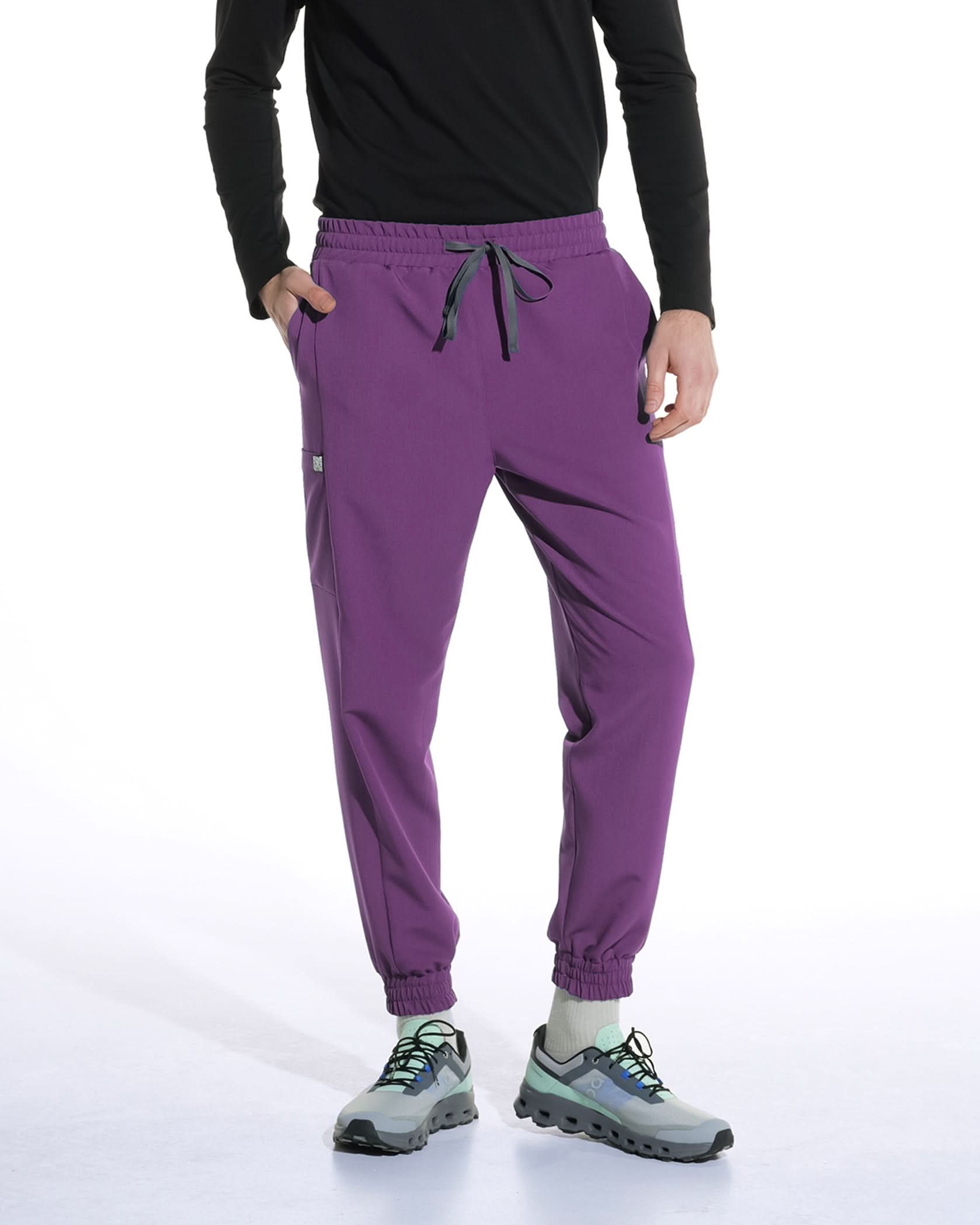 Pantaloni medicali barbati UTILITY plum - 1zero1.ro
