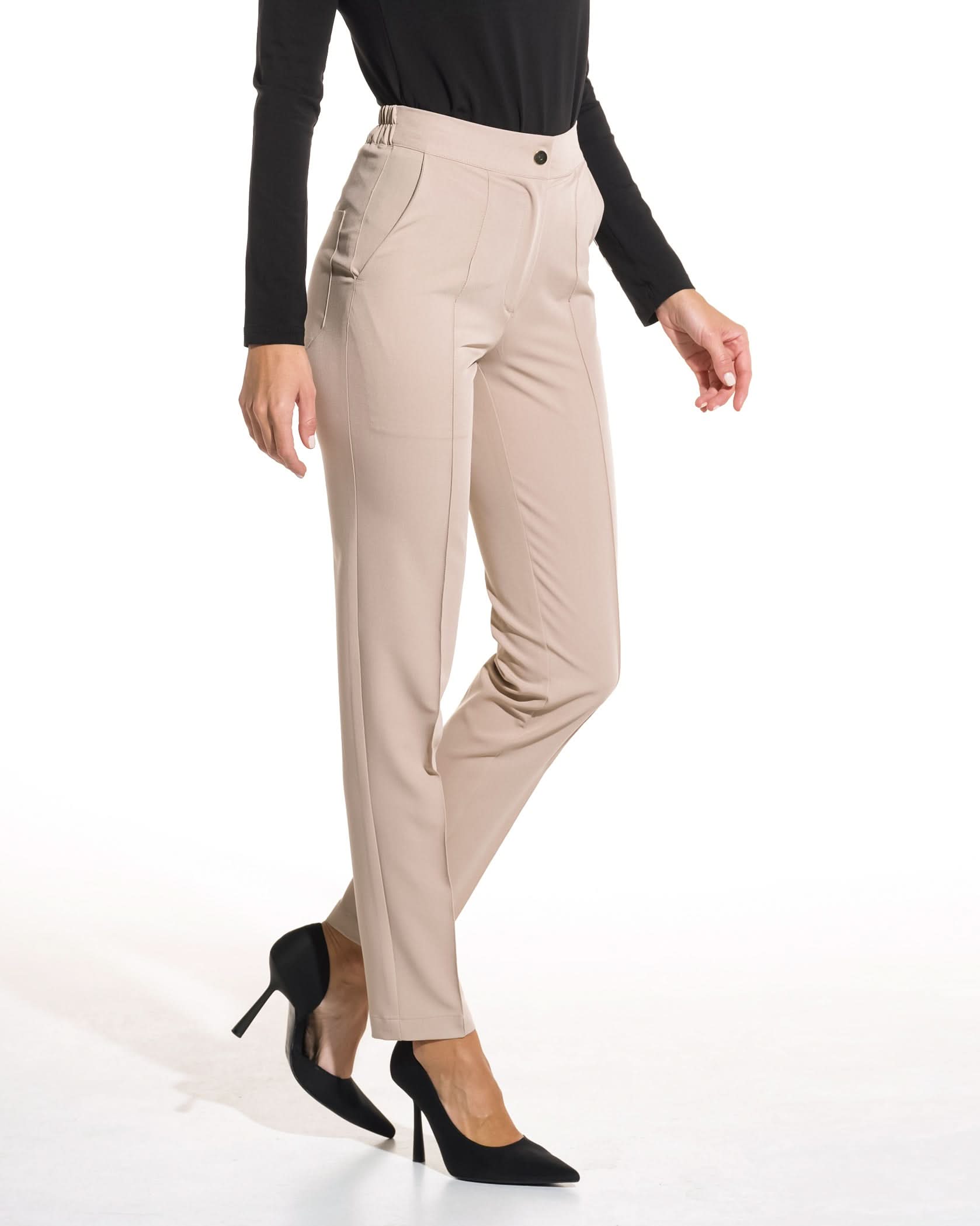 Pantaloni NOVUM latte - 1zero1.ro