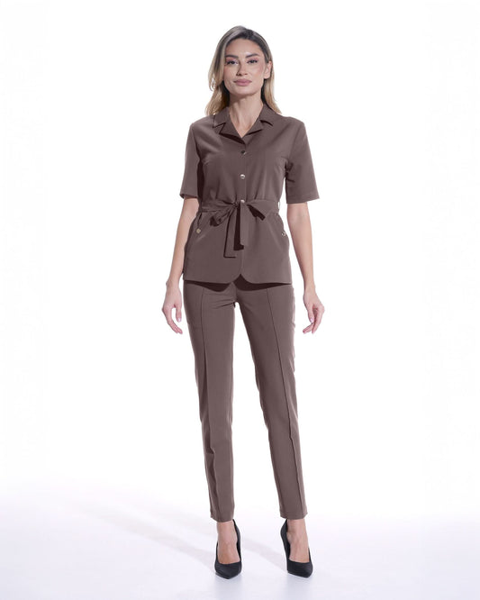 NOVUM mocha trousers