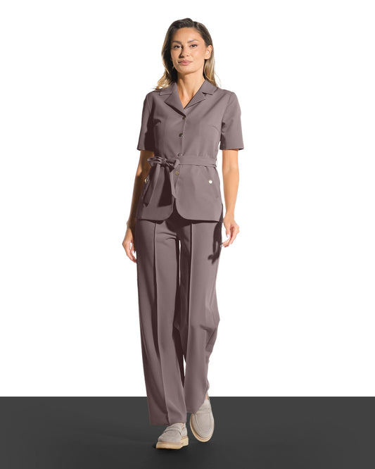 PALAZZO mocha trousers