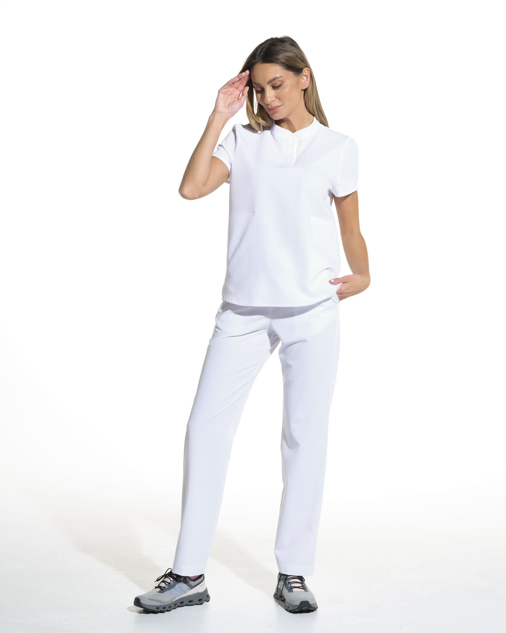 Bluza medicala FRIDA alba - 1zero1.ro