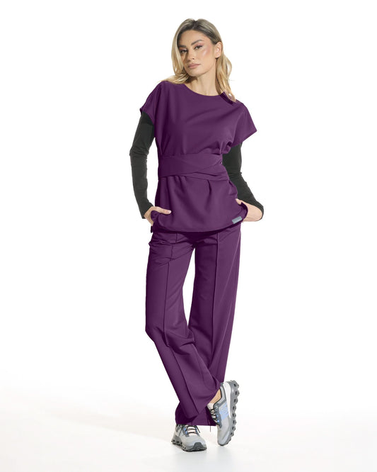 Pantaloni PALAZZO plum