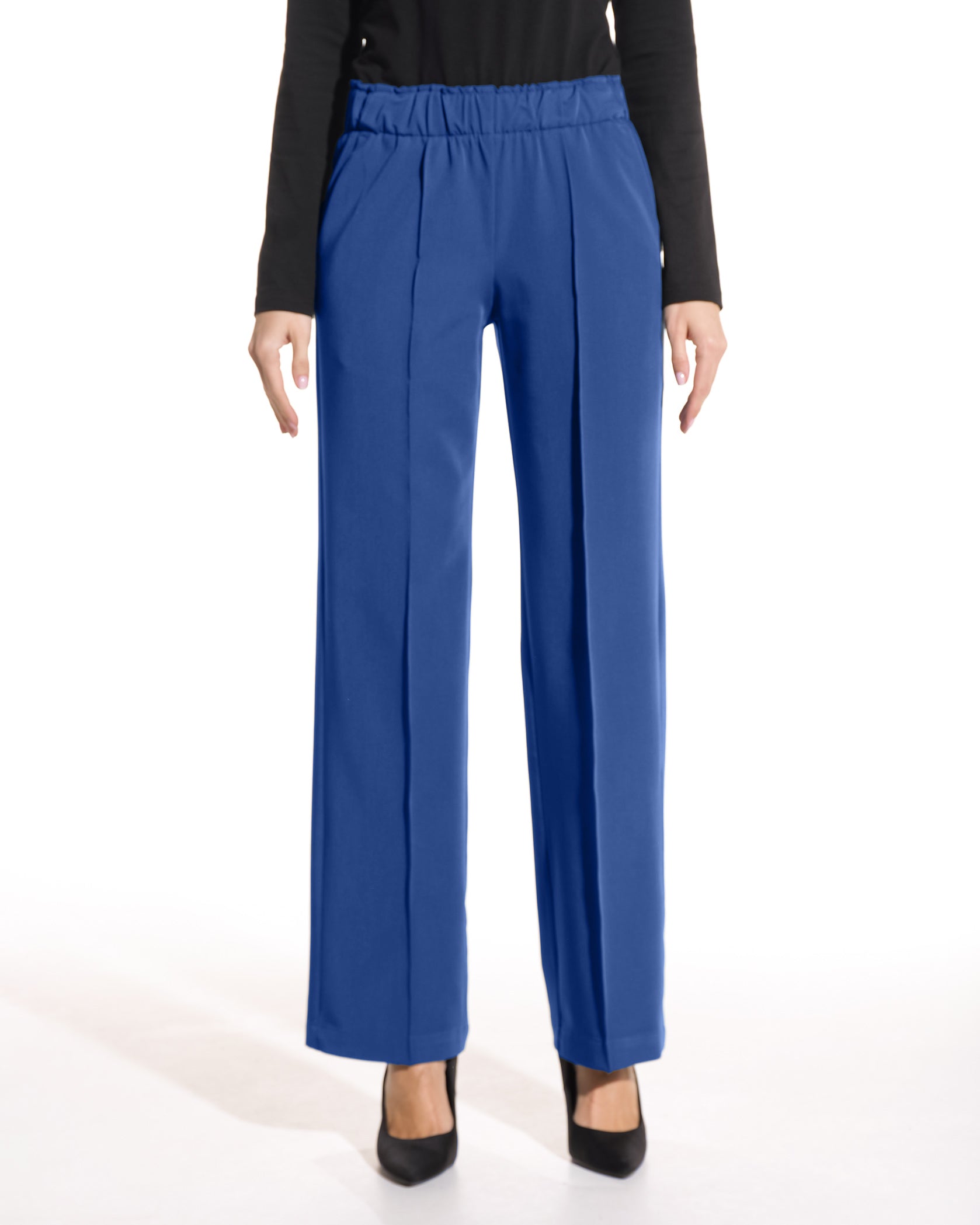 Pantaloni PALAZZO royal blue - Imagine 5