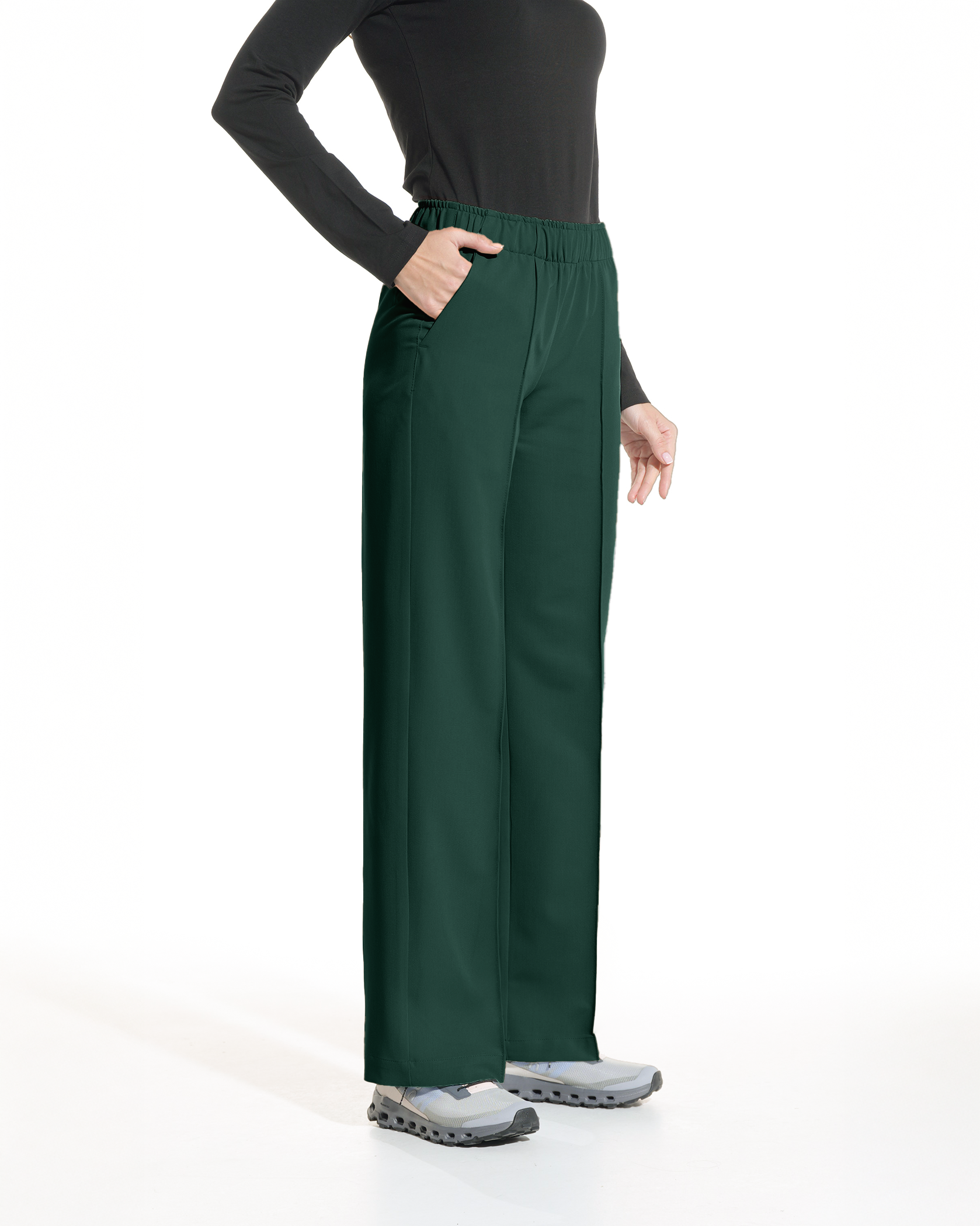 PALAZZO forest medical trousers - Close up details