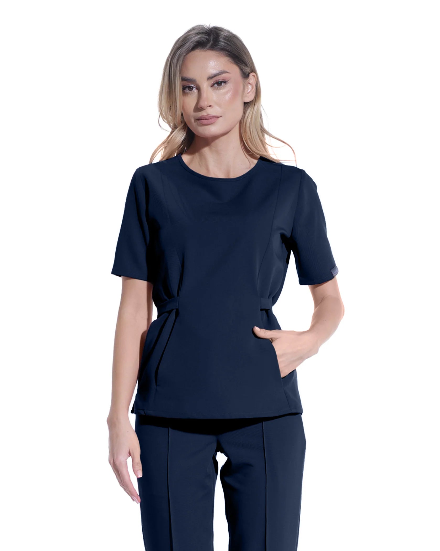 Damen Scrub-Set CONTOUR Navy - Detail Nahaufnahme
