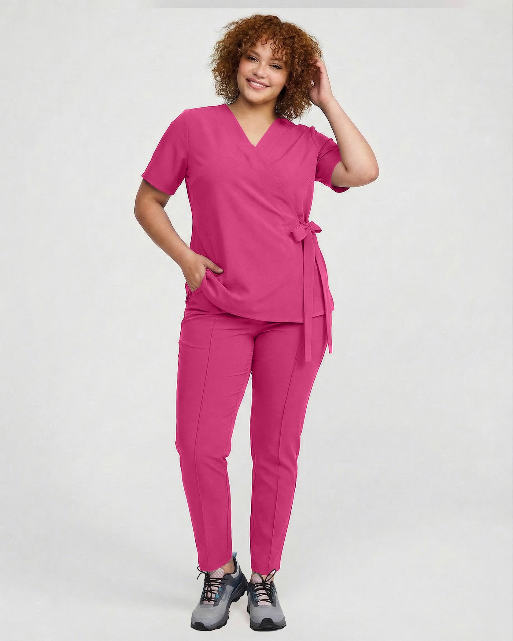 ANAIS Magenta Scrub Top - Image 6