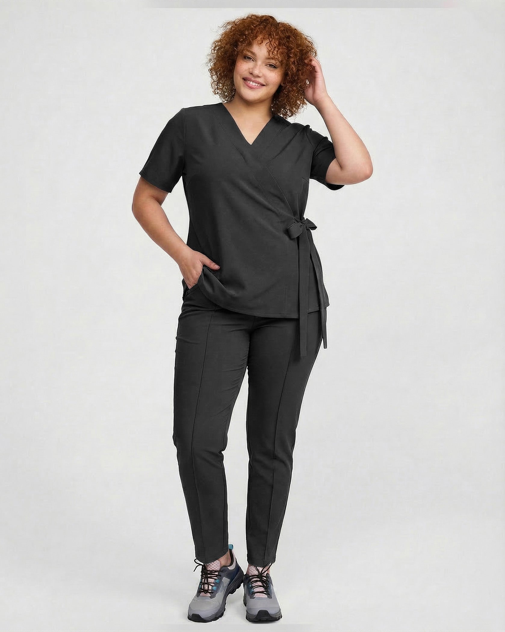 Bluza medicala ANAIS negru - Imagine 6