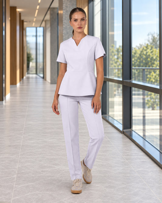 OPAL White Scrub Top