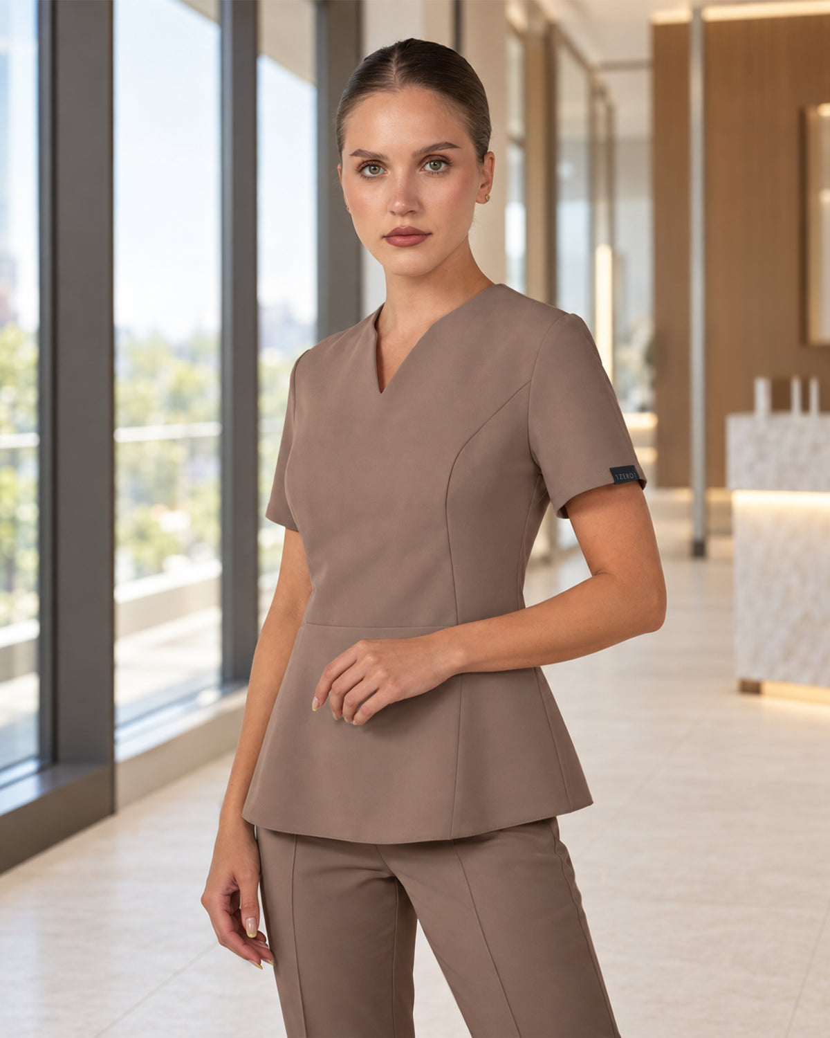 OPAL Cappuccino Scrub Top