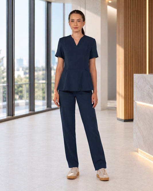 OPAL Navy Scrub Top