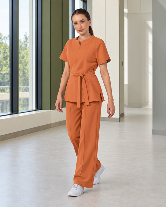 TRINA caramel medical top