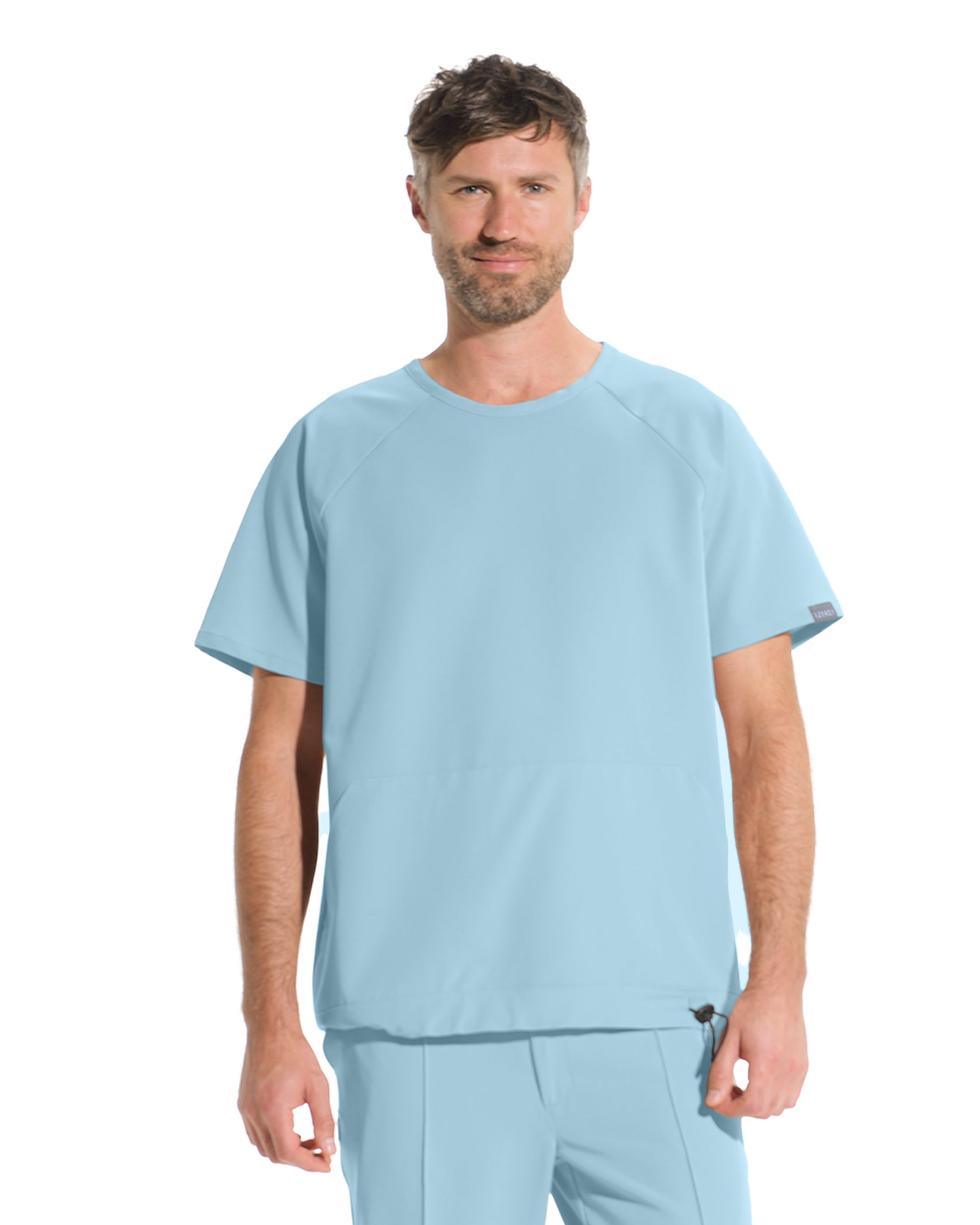 EVER Blue Scrub Top - Close up details