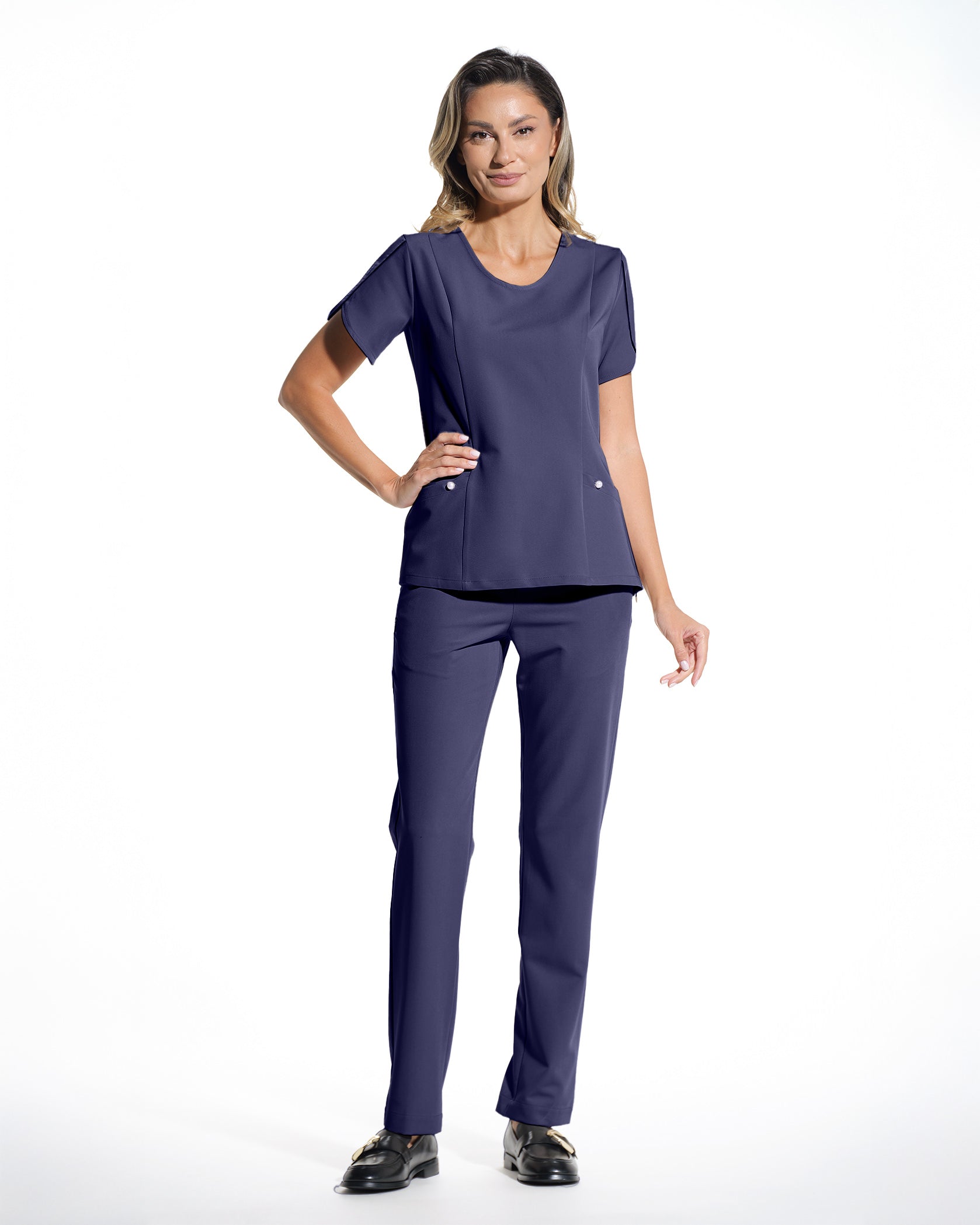 PETALI Navy Scrub Top - Image 7