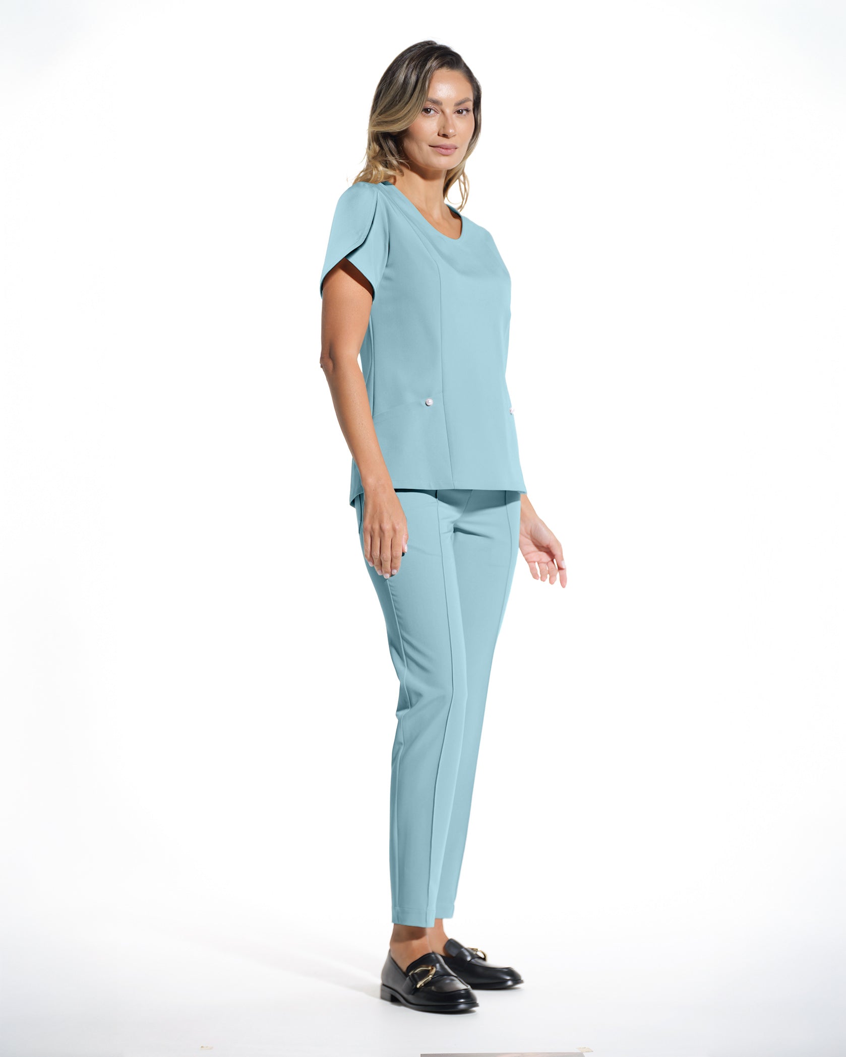 PETALI Blue Scrub Top - Image 7