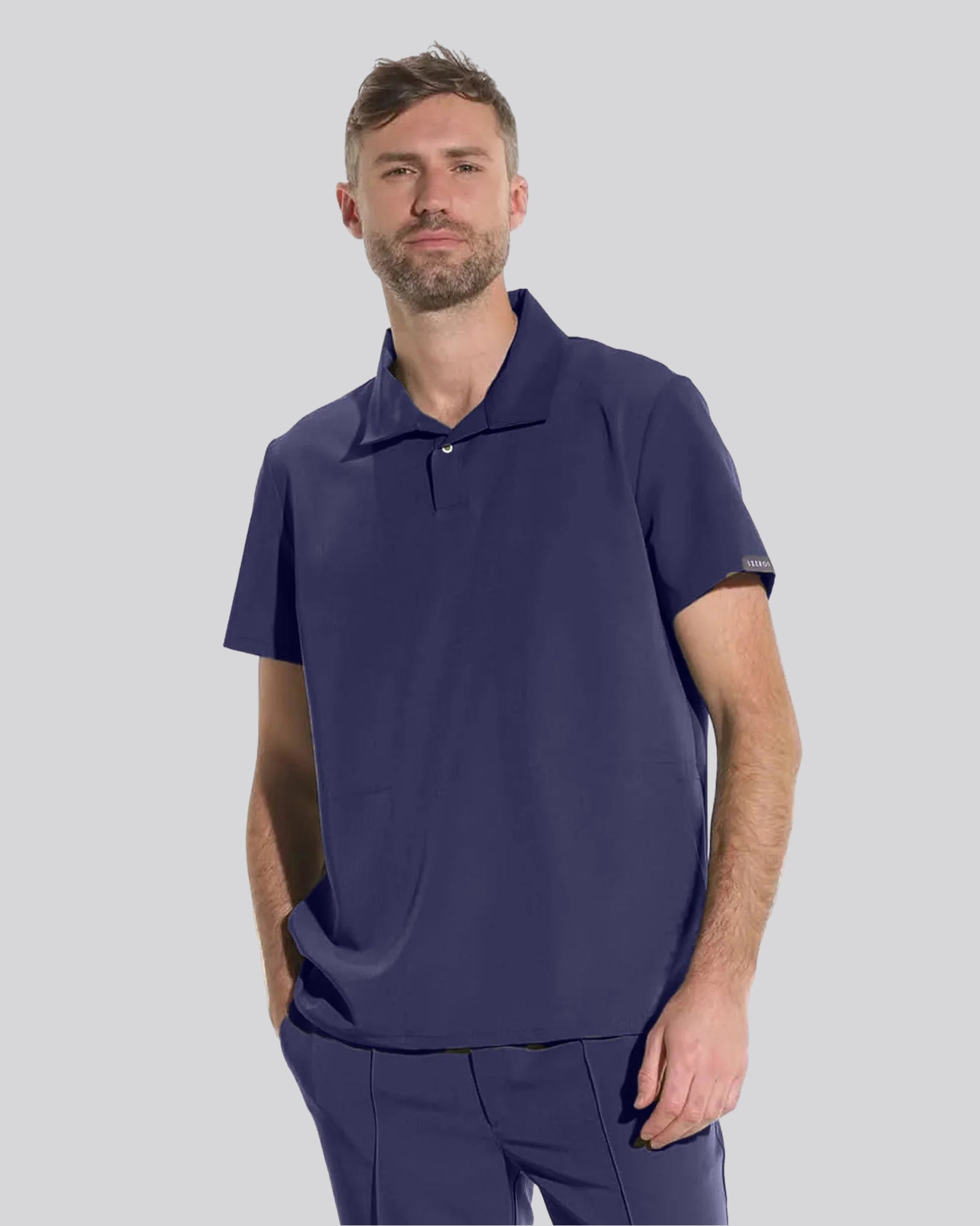 COS Navy Scrub Top - Front view