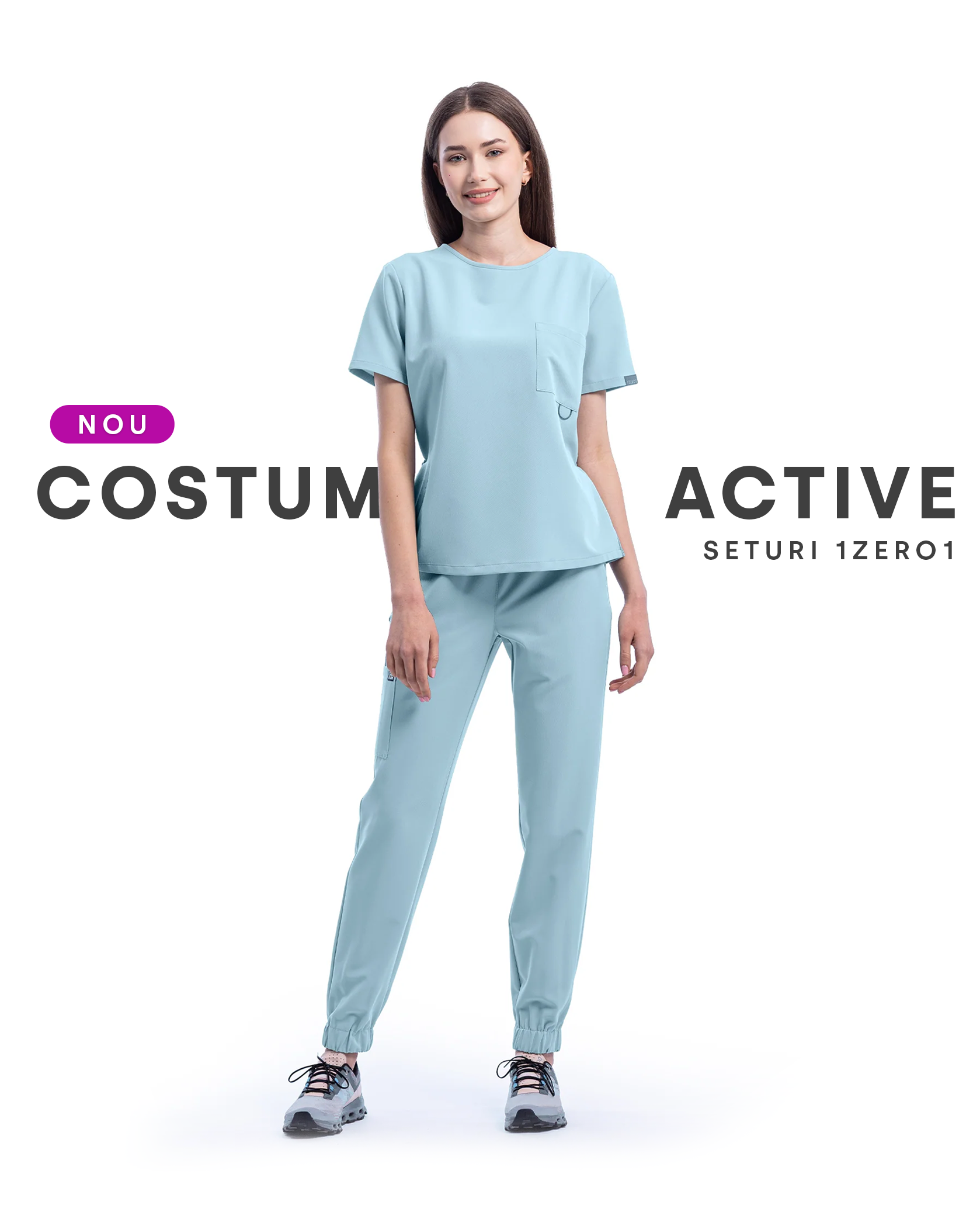 Costum medical ACTIVE Blue - Front view