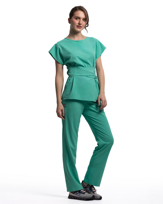 CELESTE Aqua Scrub Top