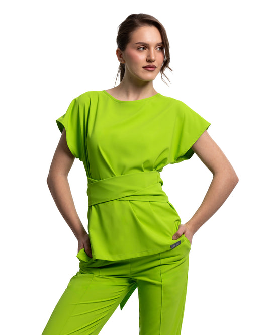 CELESTE Kiwi Scrub Top