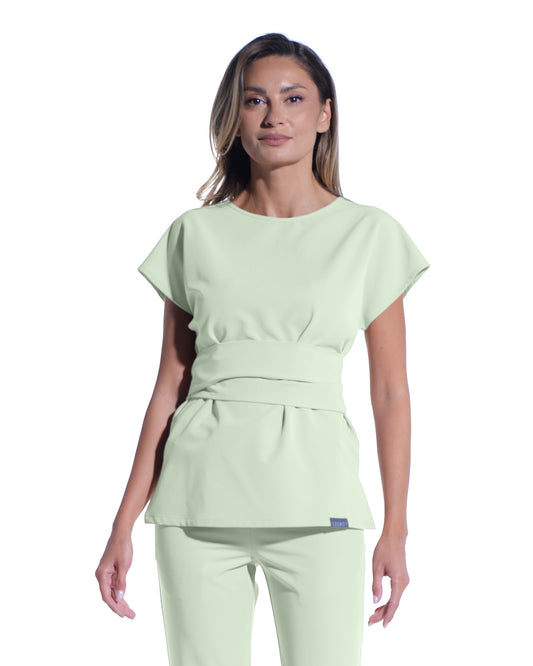 CELESTE Matcha Scrub Top