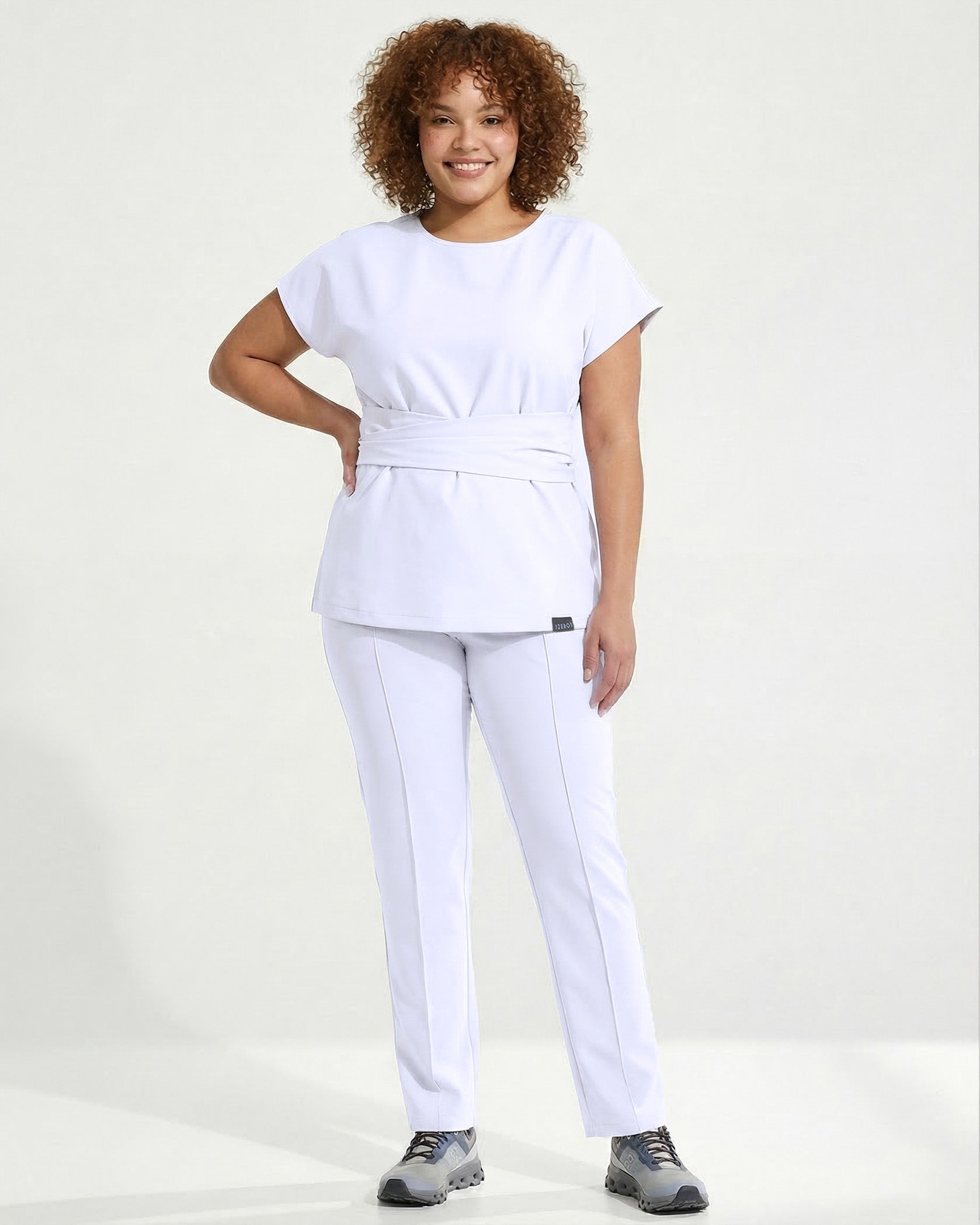 Bluza medicala CELESTE alb - Imagine 6