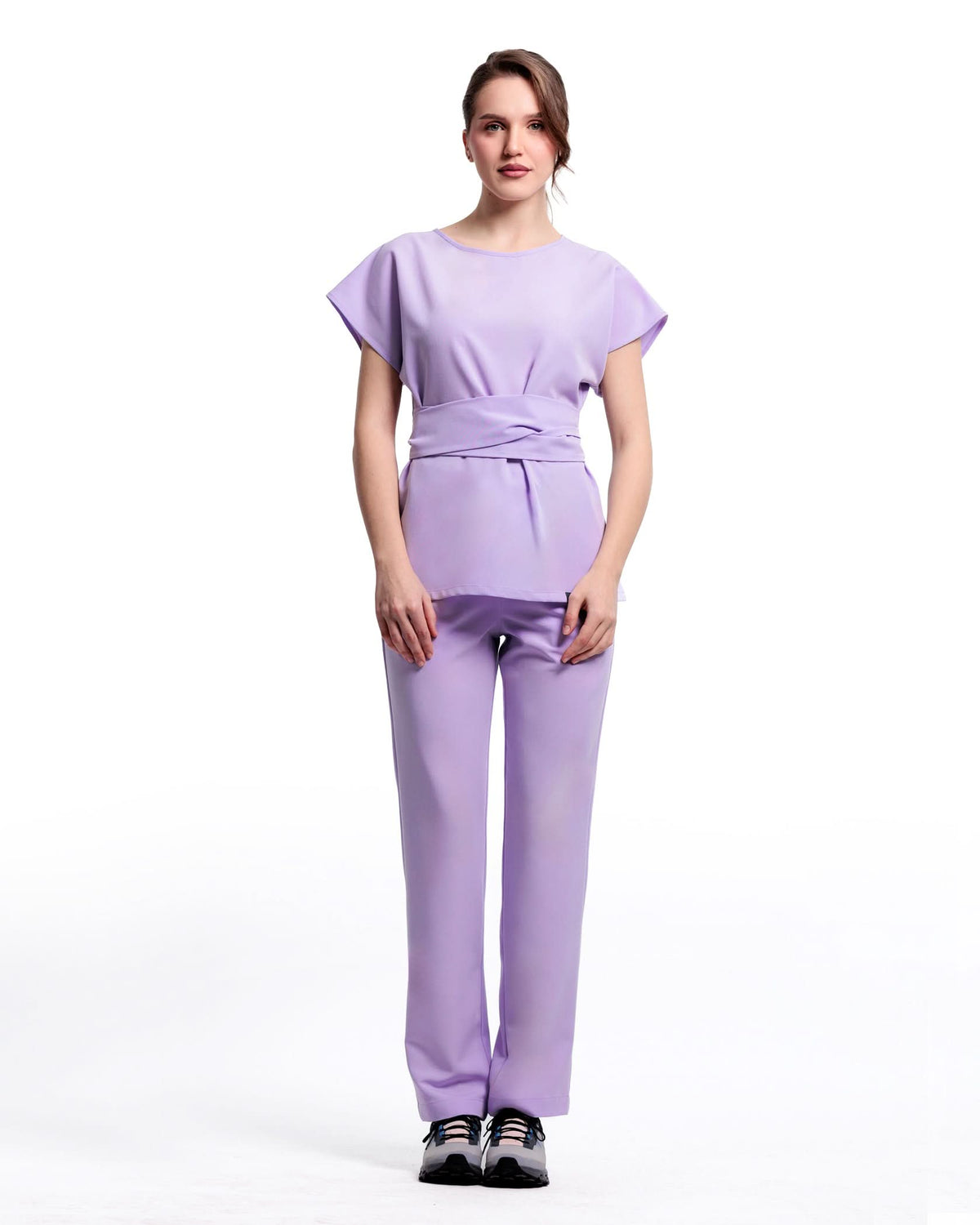 CELESTE Lilac Scrub Top