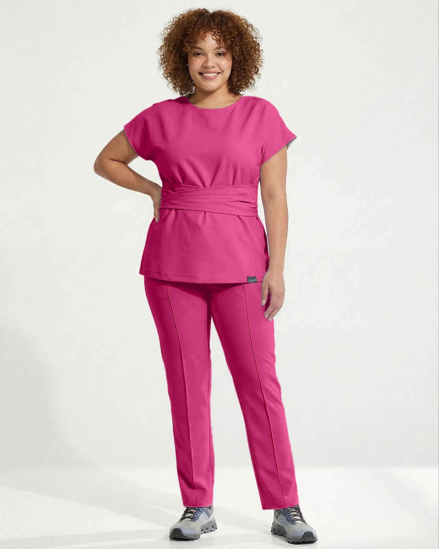 Bluza medicala CELESTE magenta - Imagine 5