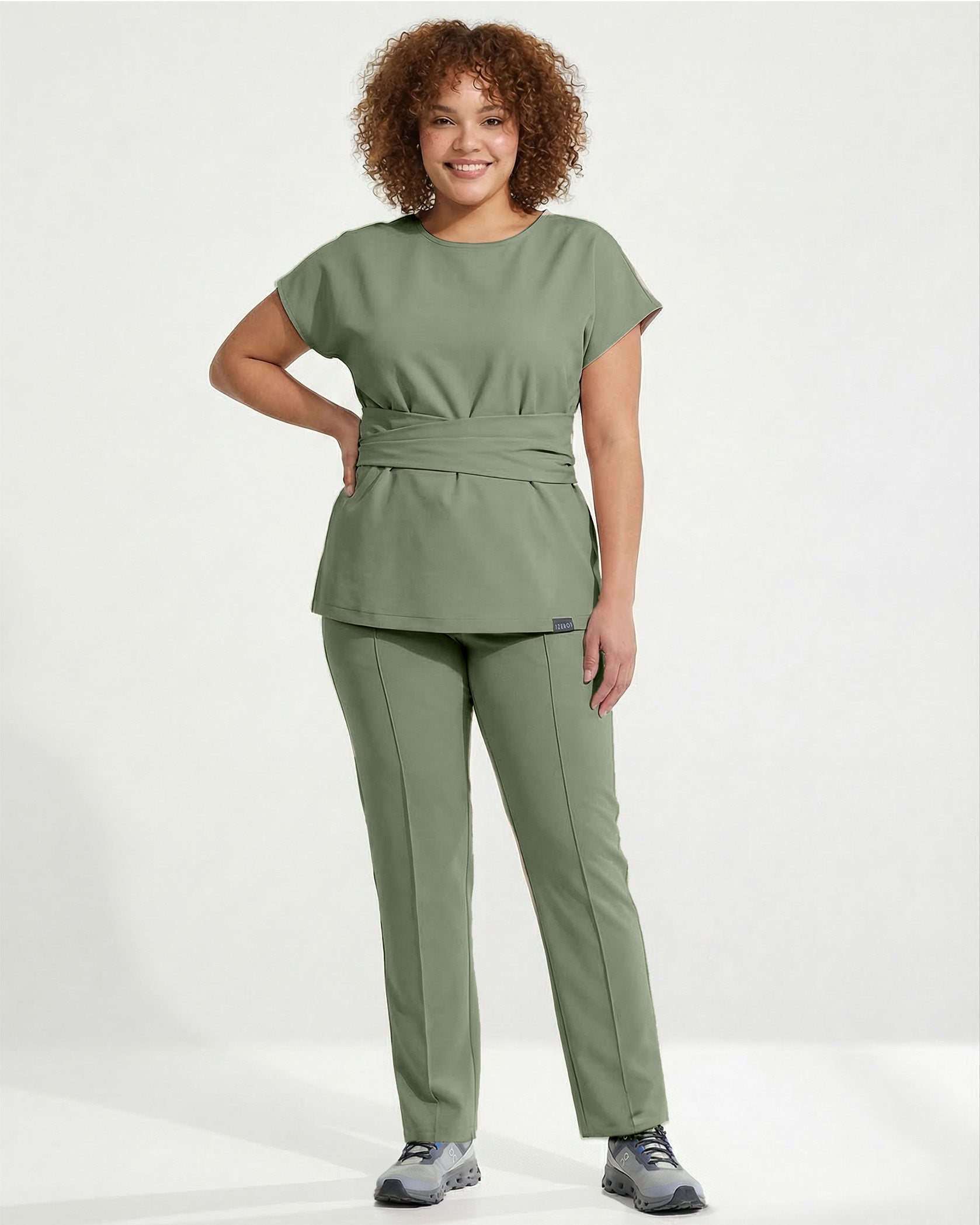 Bluza medicala CELESTE olive - Imagine 5