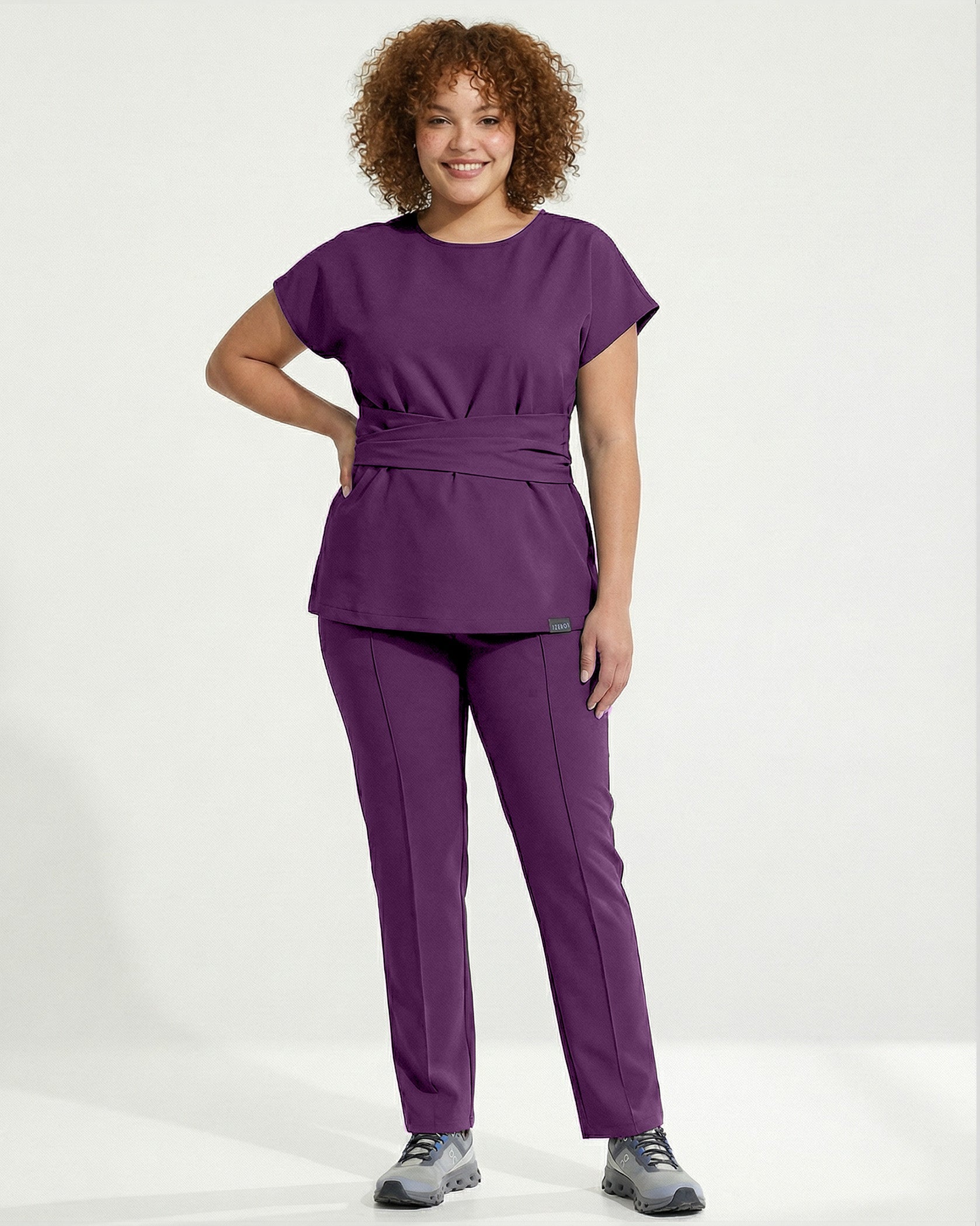 Bluza medicala CELESTE plum - Imagine 5