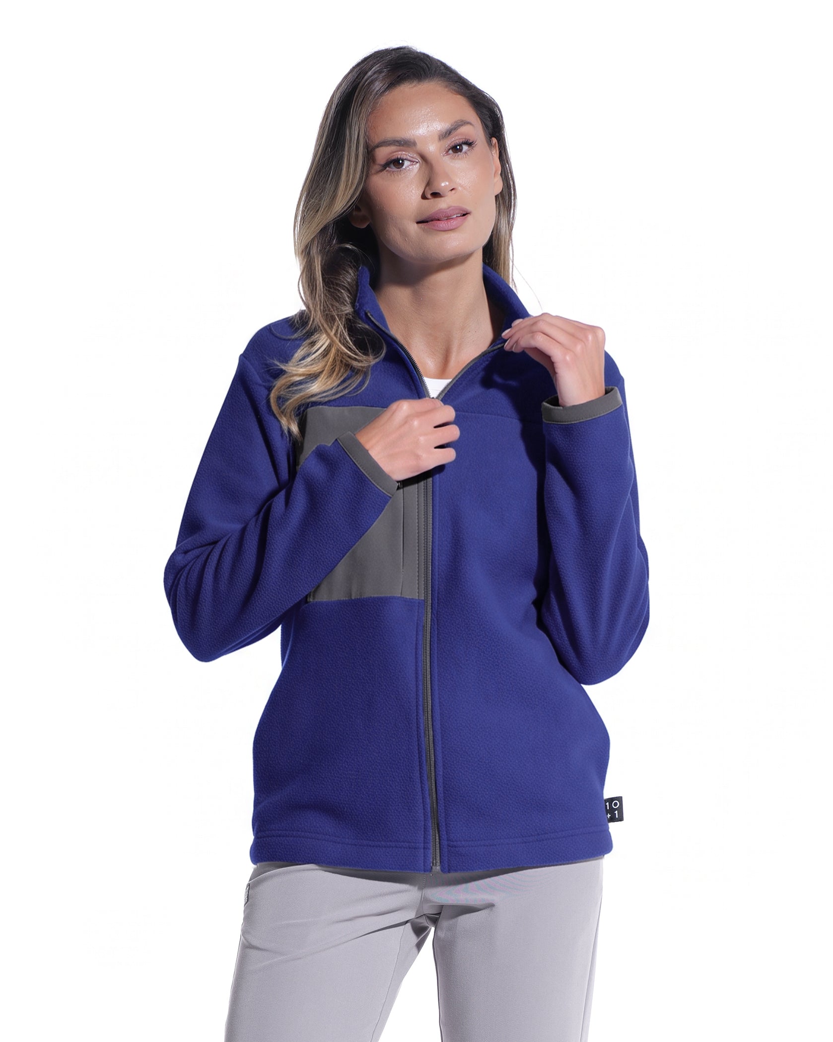 Jacheta medicala dama CLOUD indigo - Close up details