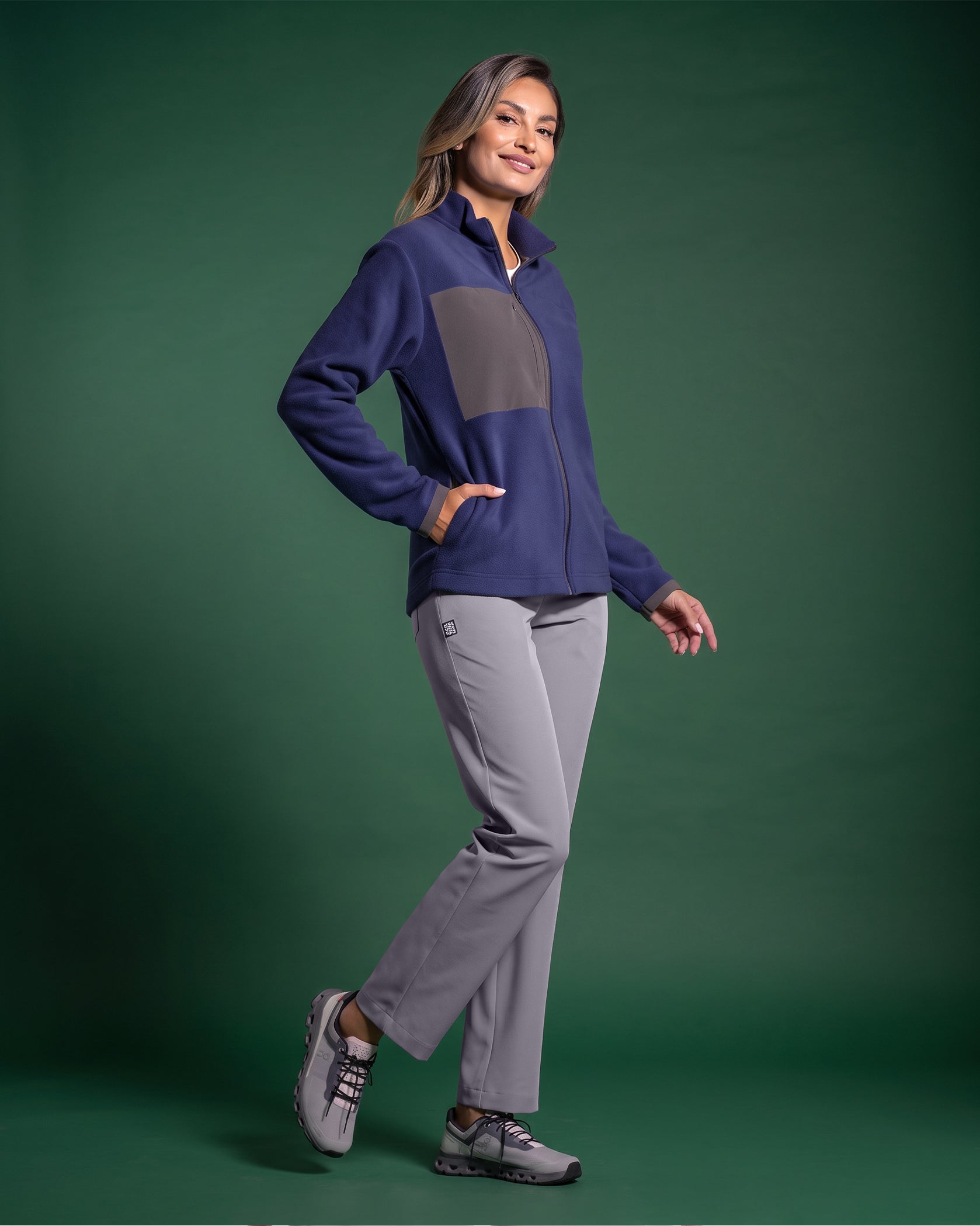 Women's medical Jacket CLOUD indigo - Close up details