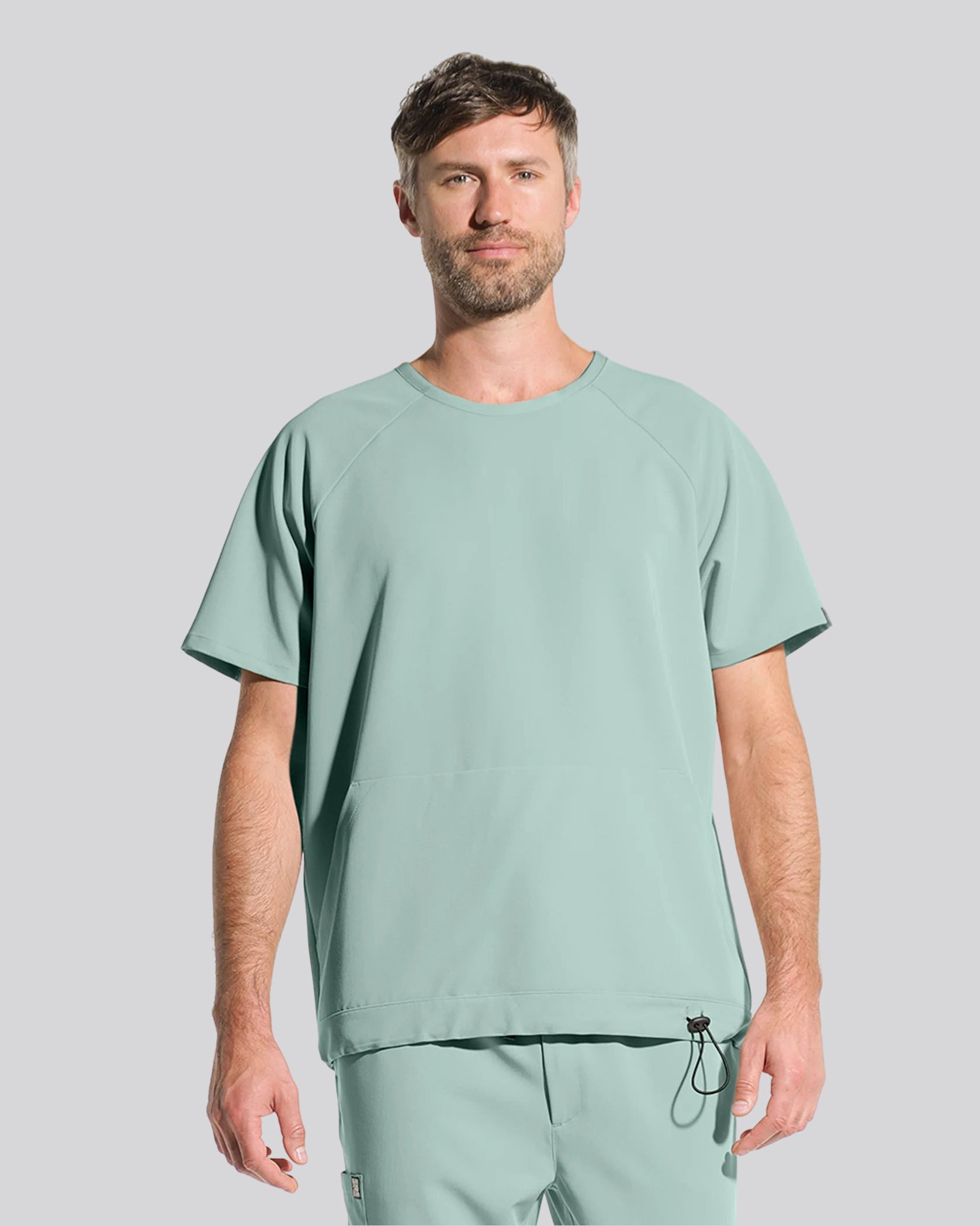 EVER Jade Scrub Top - Front view