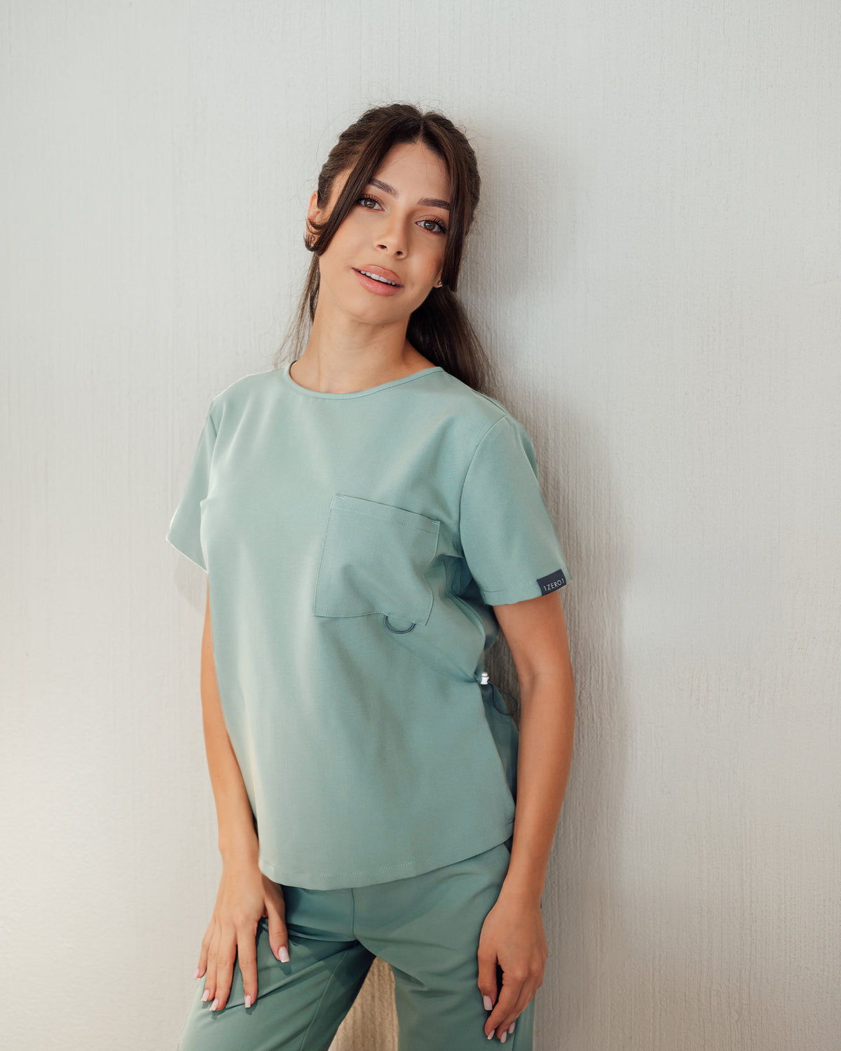 FLOW Jade Scrub Top