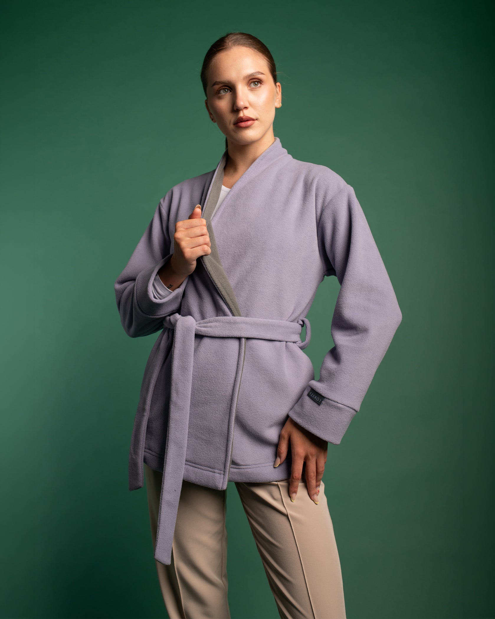 LOTUS Grey Medical Coat - Front view