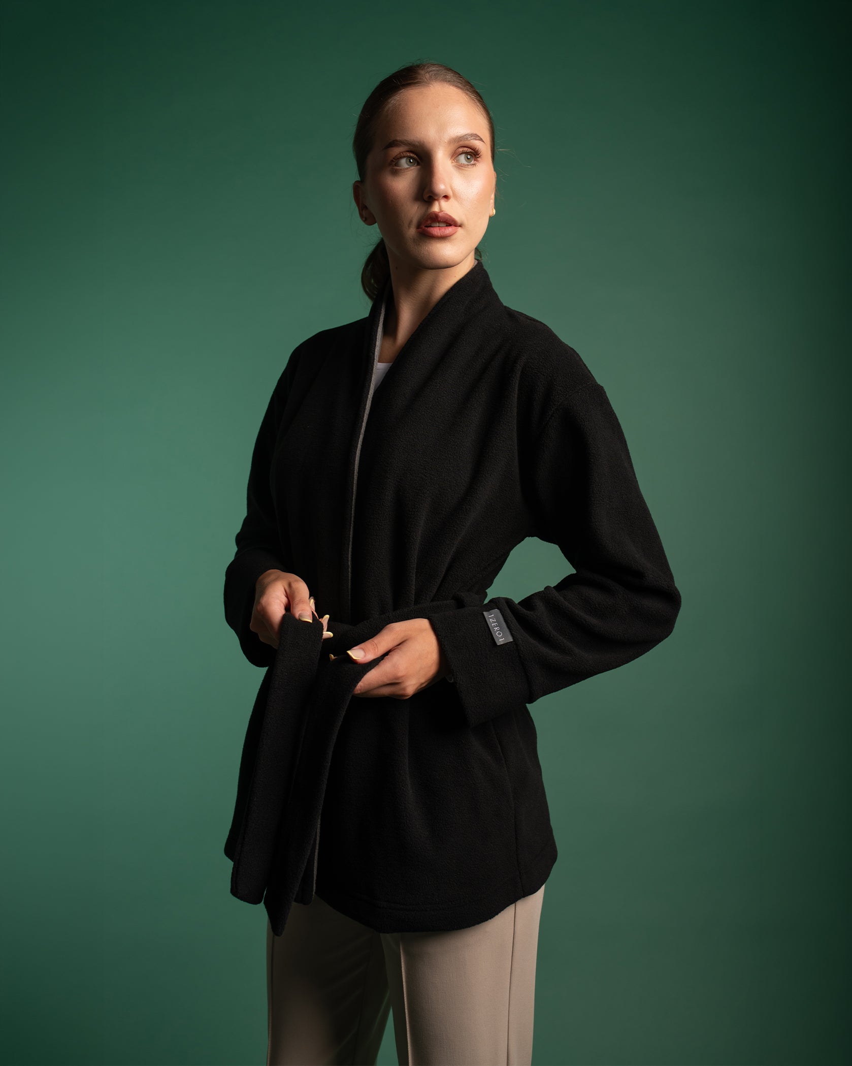 LOTUS Latte Medical Coat - Front view