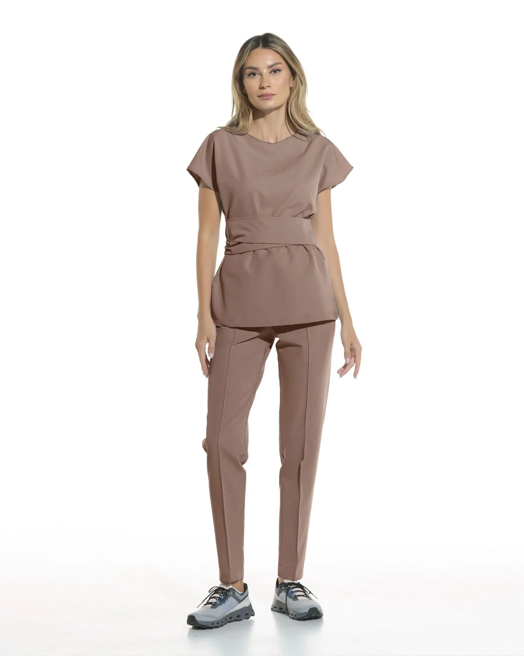 NORMA cappuccino medical trousers - Front view