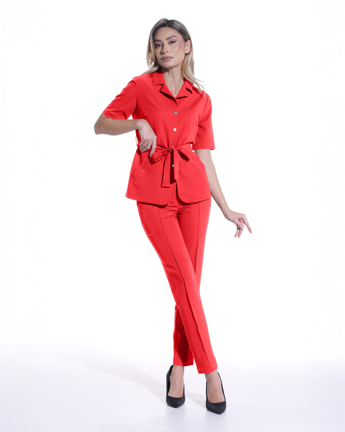 VENUS Red Scrub Top