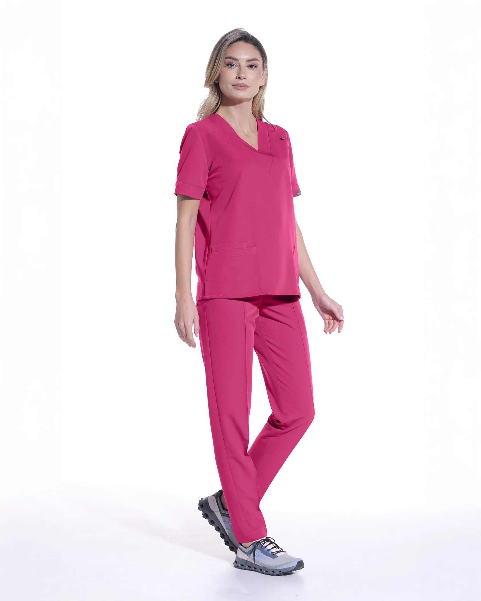 Costum medical CLASIC Magenta - Front view