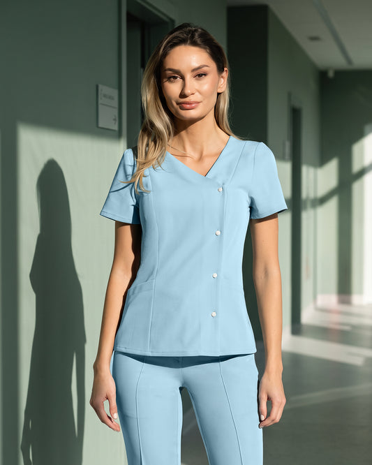 PERLA Medical Blouse blue