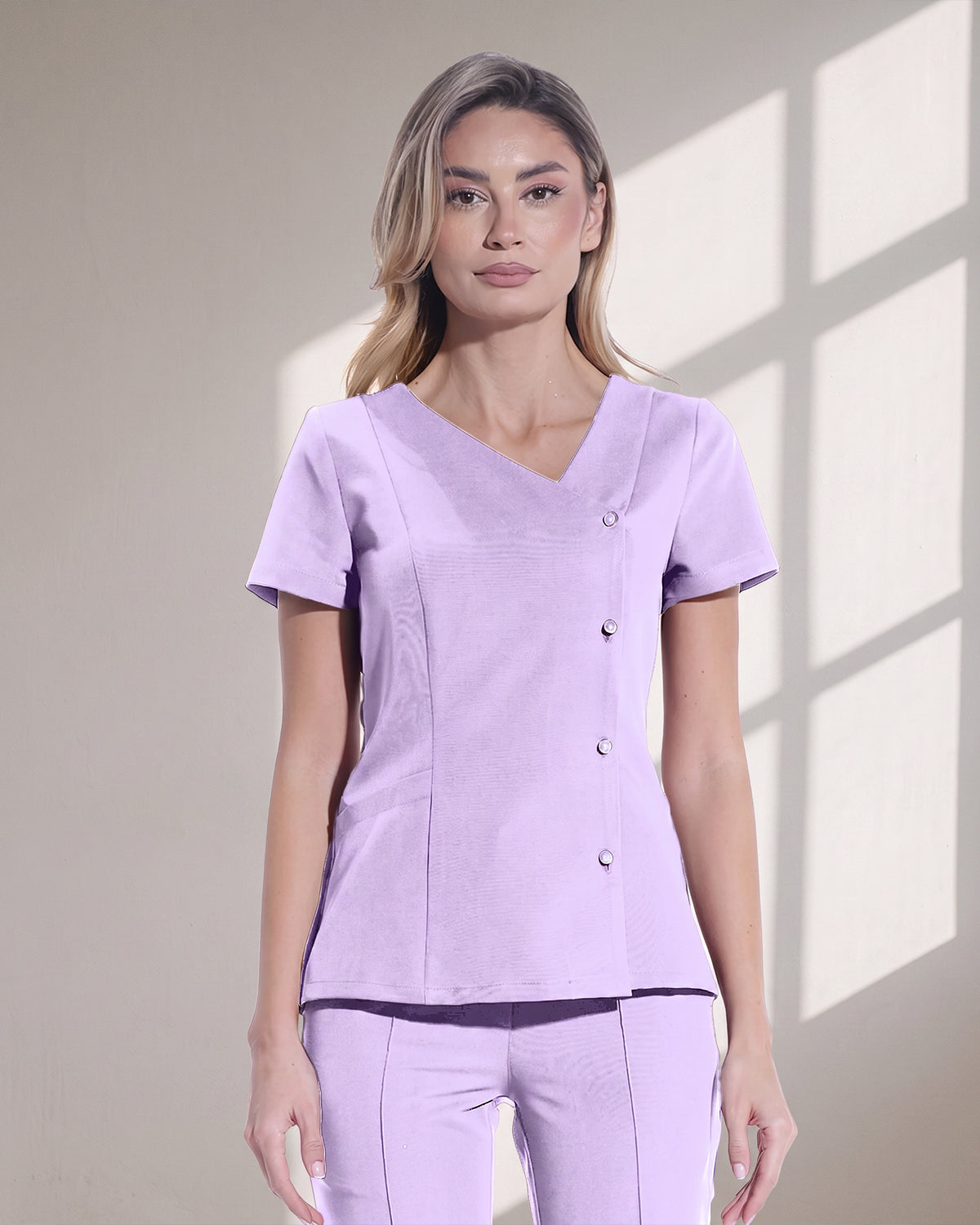 PERLA Lilac Scrub Top