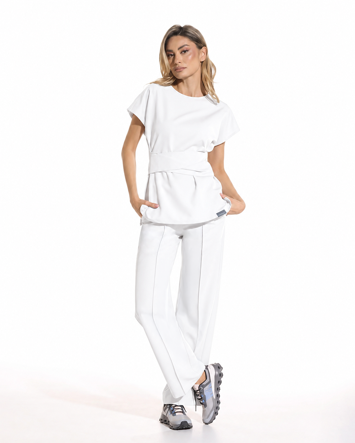 PALAZZO white medical trousers