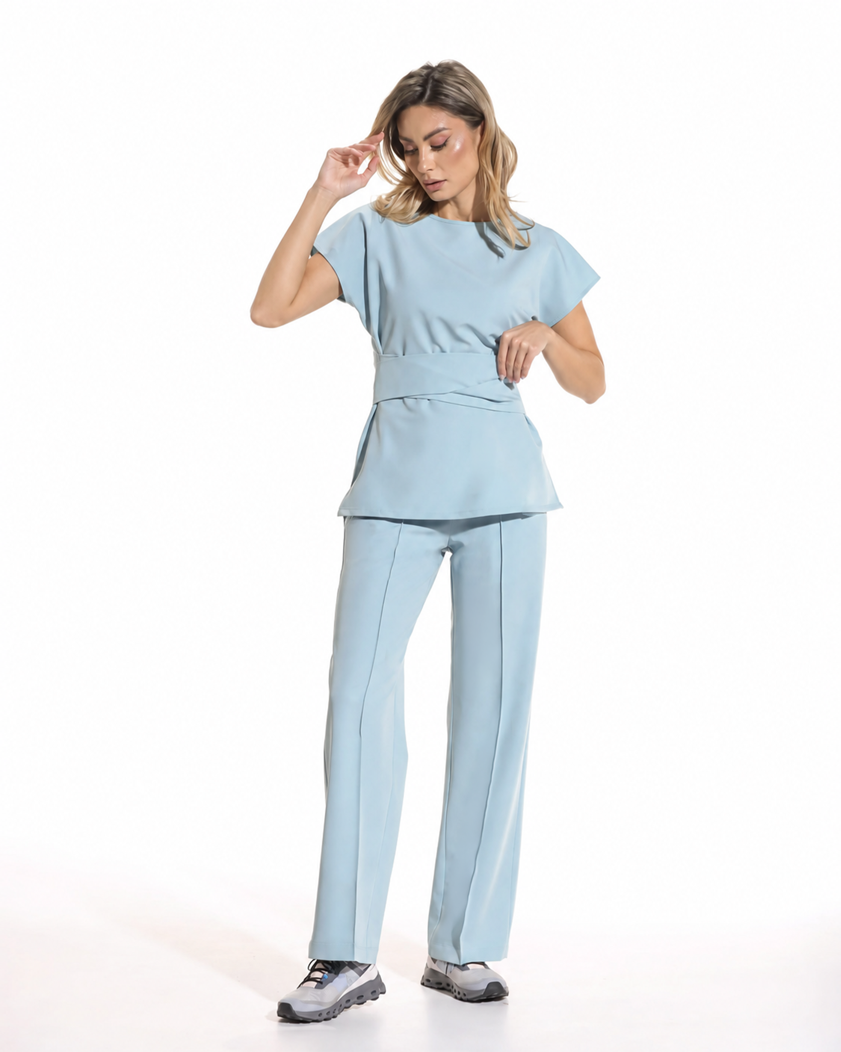 PALAZZO blue medical trousers - Image 5