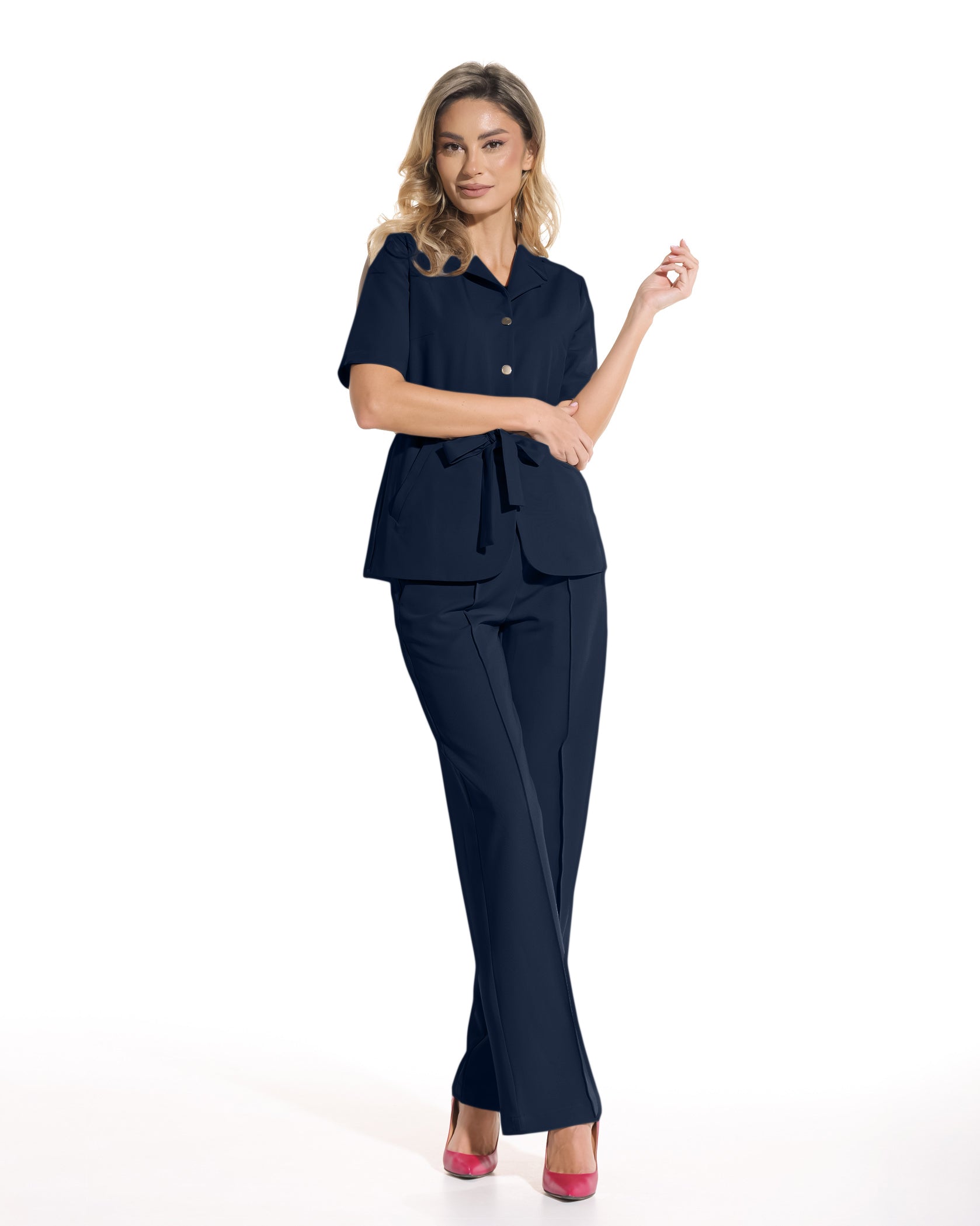 PALAZZO Navy Scrub Pants - Image 5