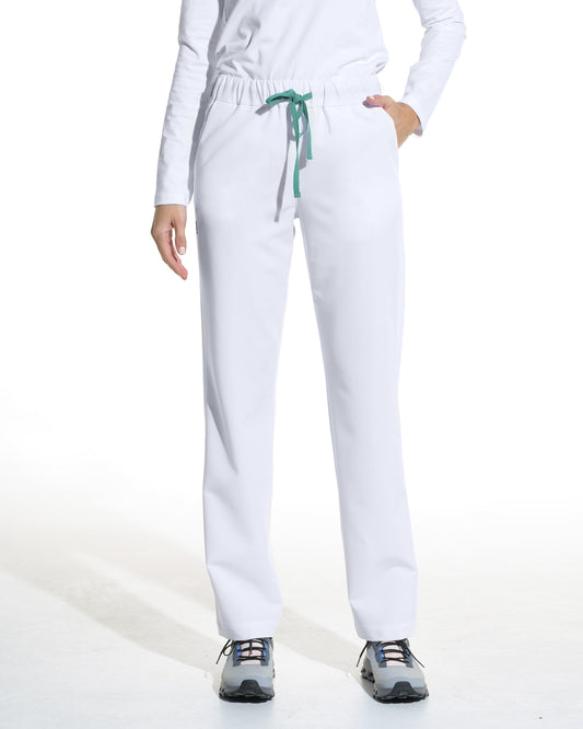 LINEA Opaque White Scrub Pants